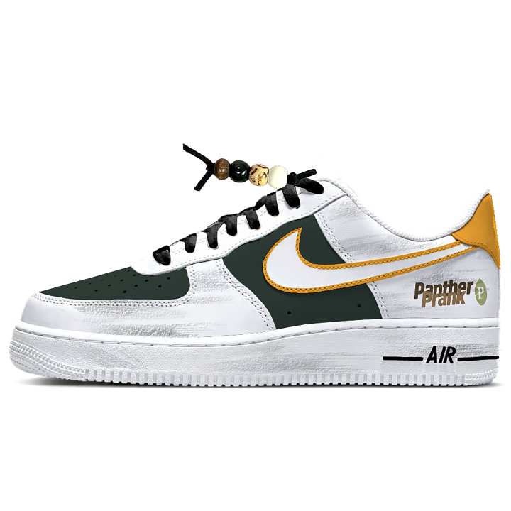 Nike Nike Air Force 1 Leather Cushioning Abrasion Resistant Low top Skateboard Shoes Unisex White Yellow
