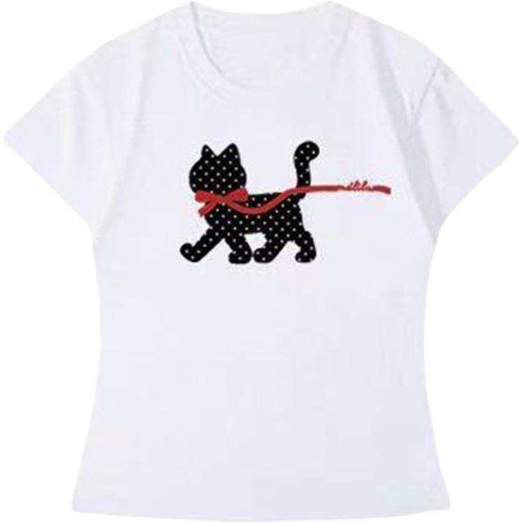 SYEEE WITH U T Shirts Women's Crew Neck Moderate Straight Fit
