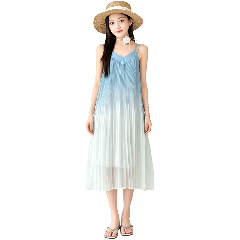 YALU Grade School Dresses Camisole Moderate Midi Skirt