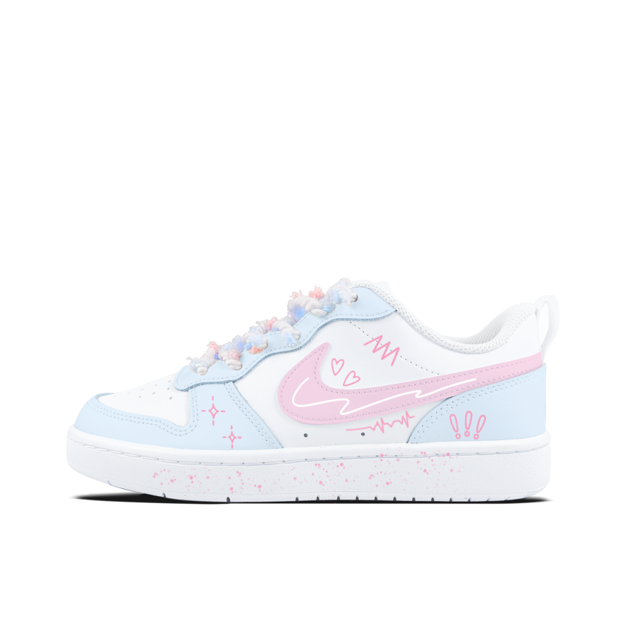 Nike Nike Court Borough Heartbeat NearLink, Blue Kids' Skateboarding Shoes Teenagers