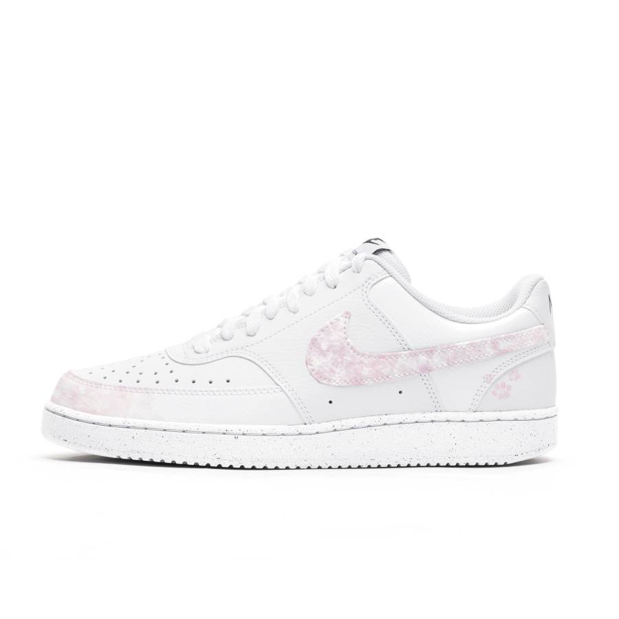 Nike Nike Court Vision 1 Cherry Blossom Cat Paw Leather Abrasion Resistant Lightweight Breathable Height Increasing Low top