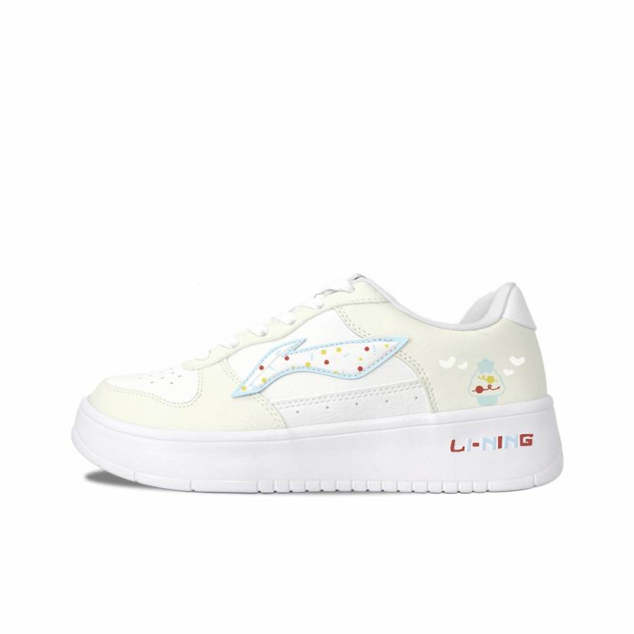 Li-Ning Li Ning Floating Boat Butter Sweet Laurel, Moon Start Manufacturing Synthetic Leather