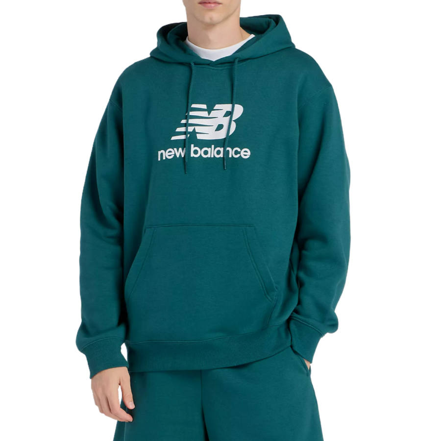 New Balance New Balance Sweatshirts Men's Medusa Green & White Hooded Non Detachable Moderate