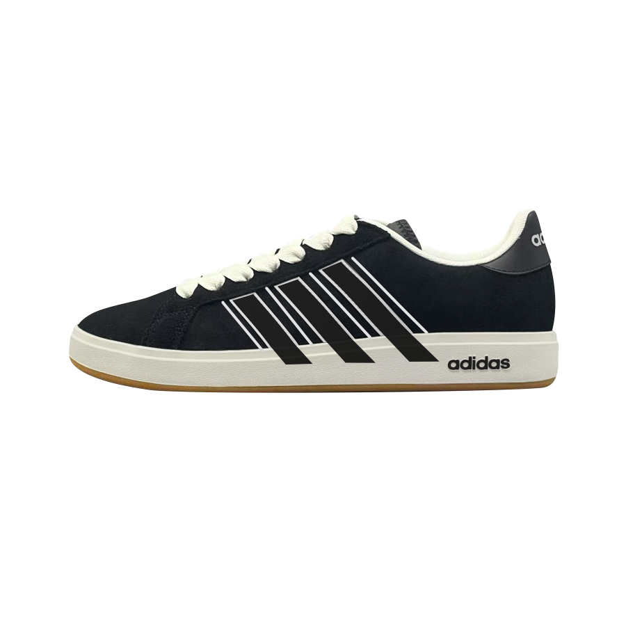 Adidas Adidas Grand Court Base 00s Midnight White Trace Slip Resistant Cushioning Abrasion Resistant Low top Skateboard Shoes