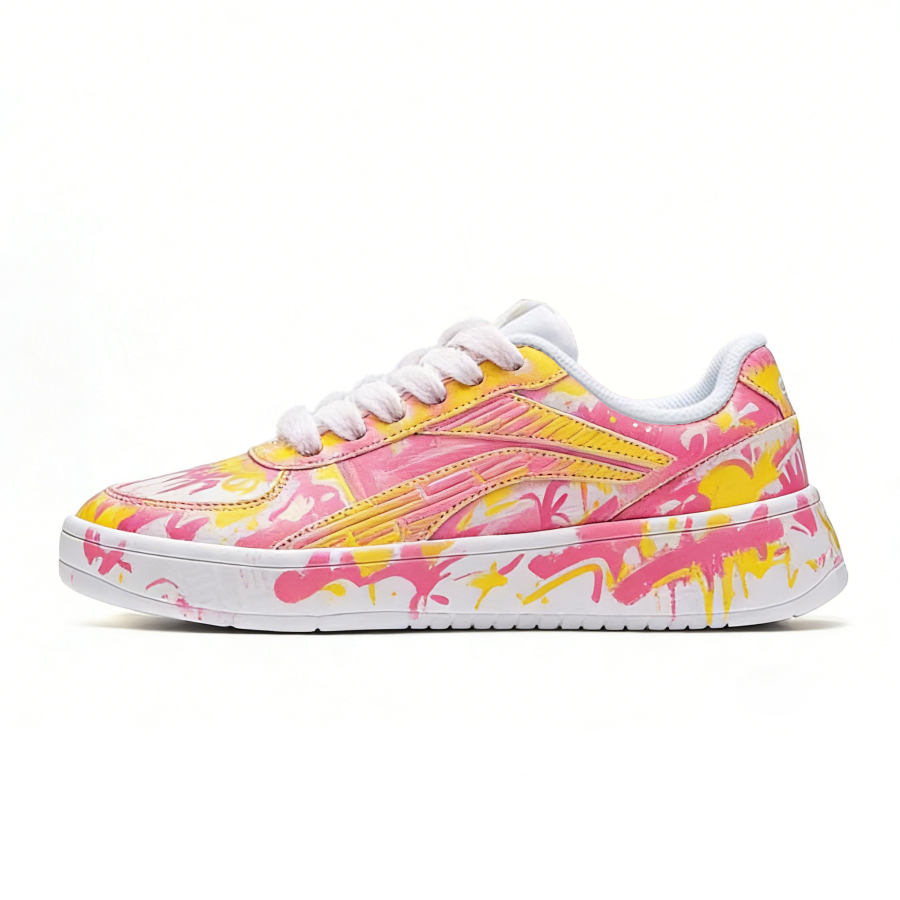Li-Ning Li Ning Neon Storm Leather Thermal Coverage Slip Resistant Low top Skateboard Shoes Unisex