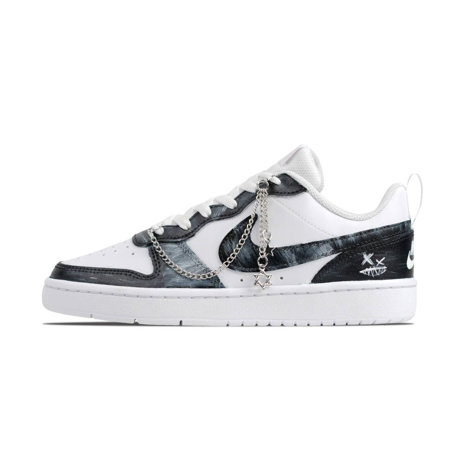 Nike Nike Court Borough Six Pointed Star Leather Vintage Style Cushioning Abrasion Resistant Kids' Skateboarding Shoes