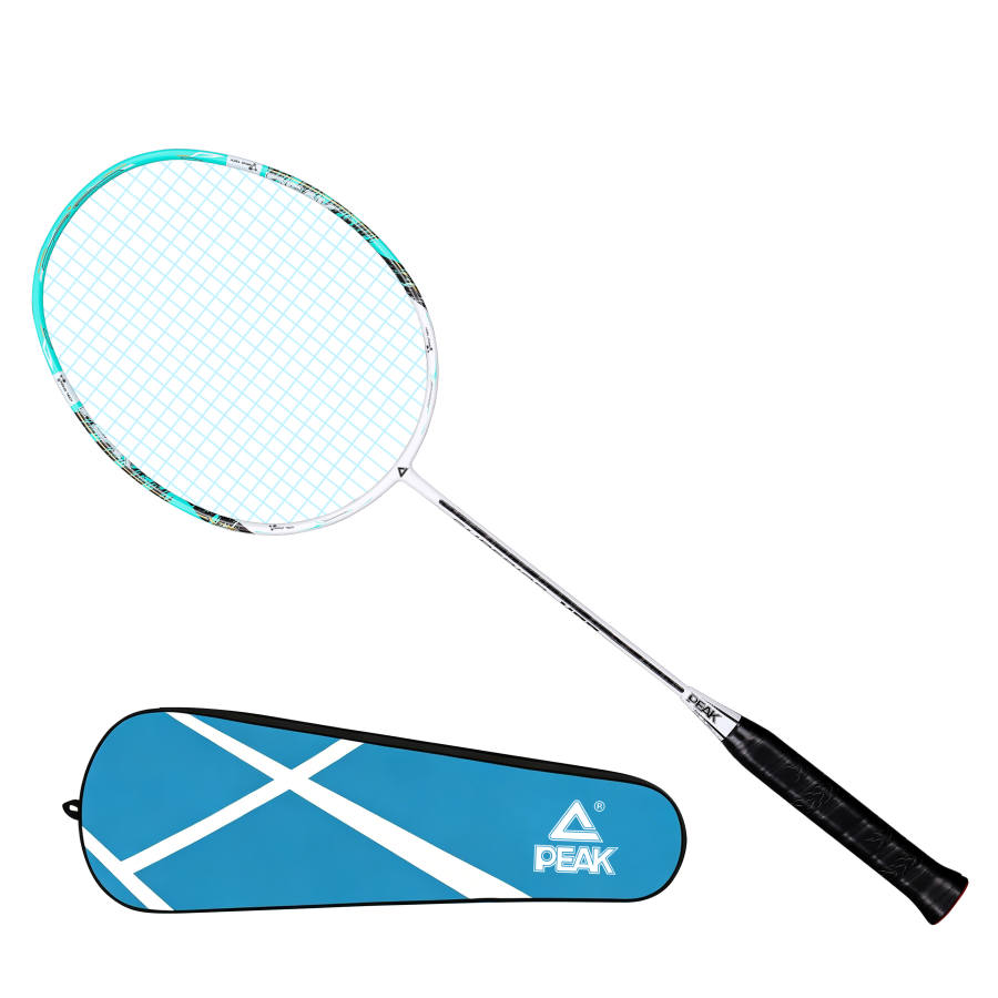 PEAK Full Carbon Badminton Rackets Offensive Type Heavy Head, Stiff Shaft Entry level 675mm Unisex 5UG5