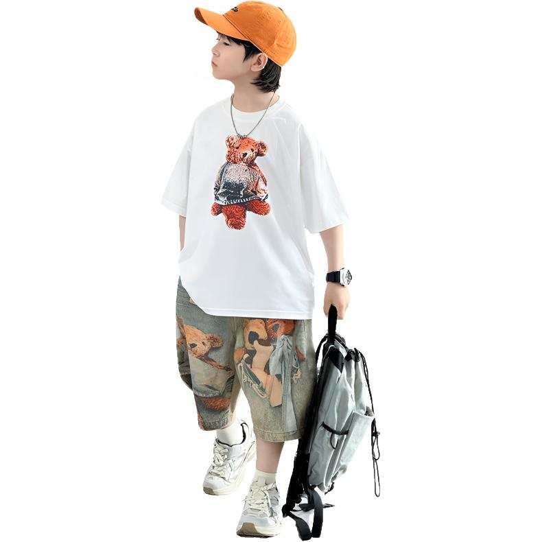TNTX Kids Casual Sportswear Crew Neck Thin Non Stretch