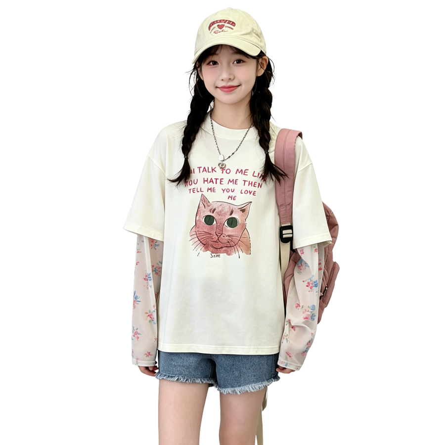 Lanza Girls' Summer T Shirt Summer Teenagers