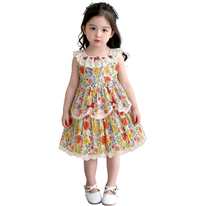 YALU Grade School Dresses Camisole Moderate Midi Skirt