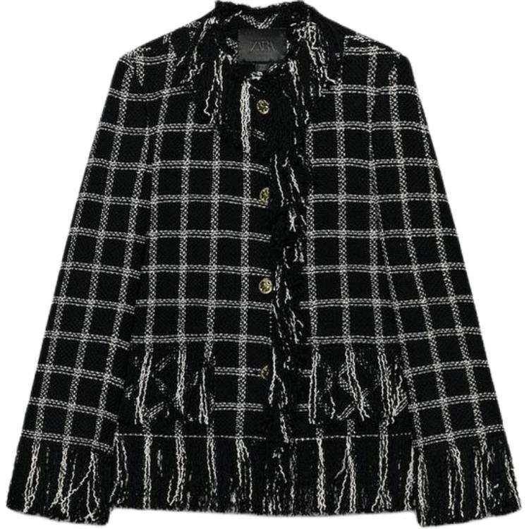 ZARA ZW Coats Women's Black Moderate