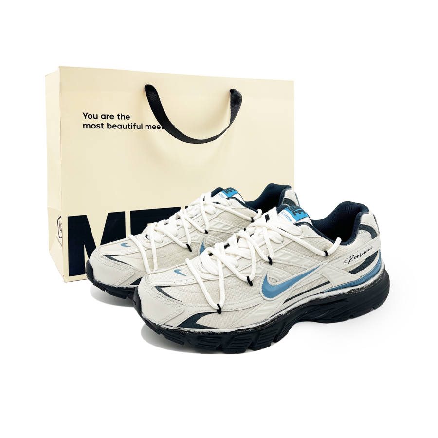 Nike Nike Initiator Cushioning Abrasion Resistant Breathable Low top Casual Running Shoes Unisex White Blue