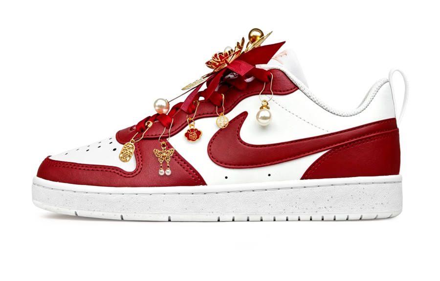 Nike Nike Court Borough Wedding Shoes Low top Skateboard Shoes Women's Red White