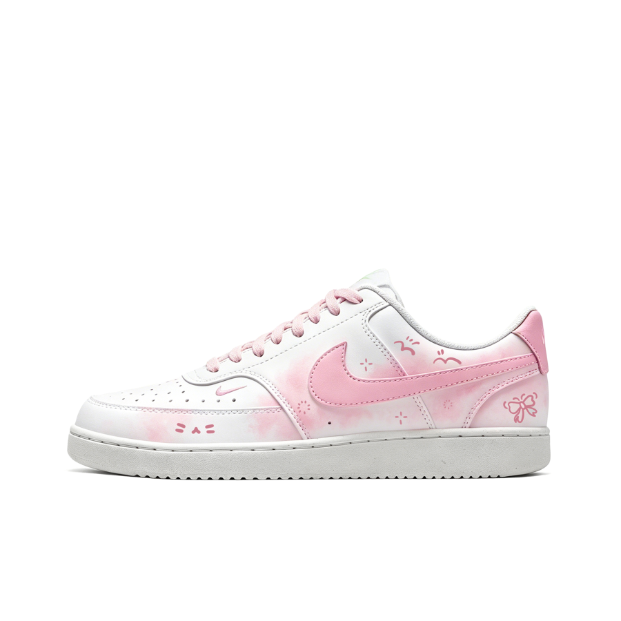 Nike Nike Court Vision Low Pink Mist Peach Women's Casual Skate Shoes Women's Pink Valentine's Day Edition
