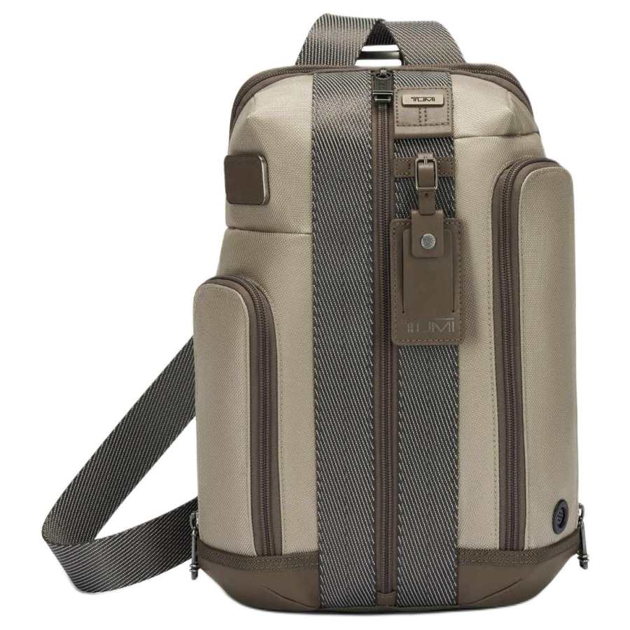 TUMI TUMI Nylon Sling Bag Men's Sand Gray