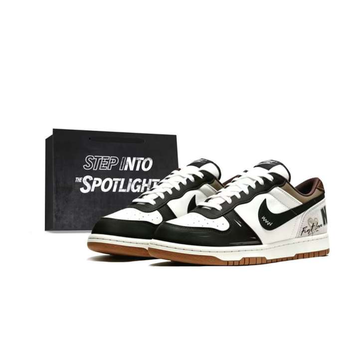 Nike Nike Air Force Black White Slip Resistant, Abrasion Resistant, Lightweight Low top Skateboard Shoes Unisex
