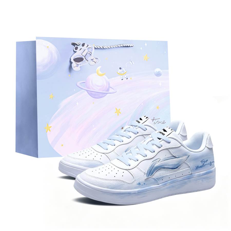 Li-Ning Li Ning Floating Boat Abrasion Resistant Cushioning Low top Skateboard Shoes Men's Blue White