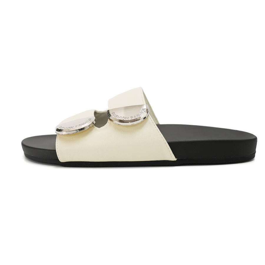 Lanza Slide Slippers Women's Black/Beige