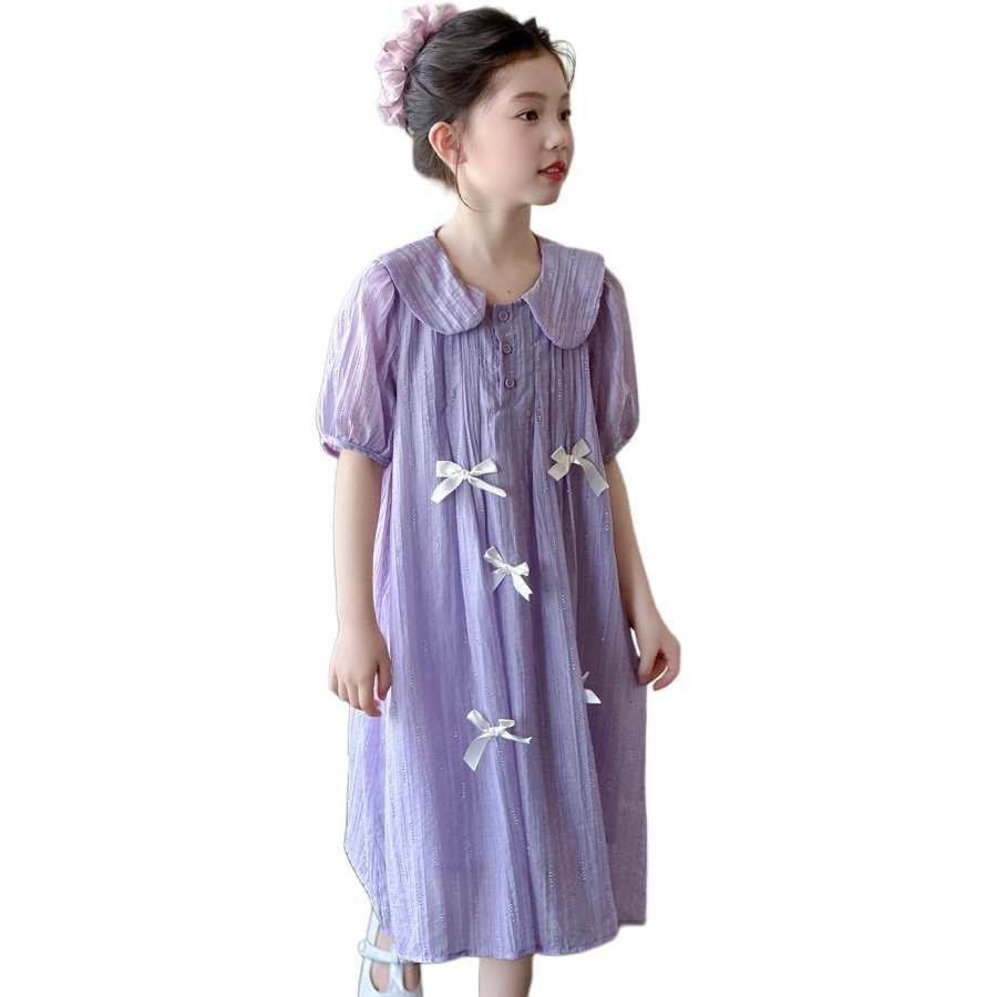 YALU Grade School Dresses Lapel Moderate Midi Skirt