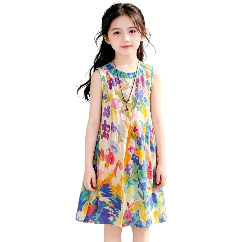 YALU Grade School Dresses Camisole Moderate Midi Skirt