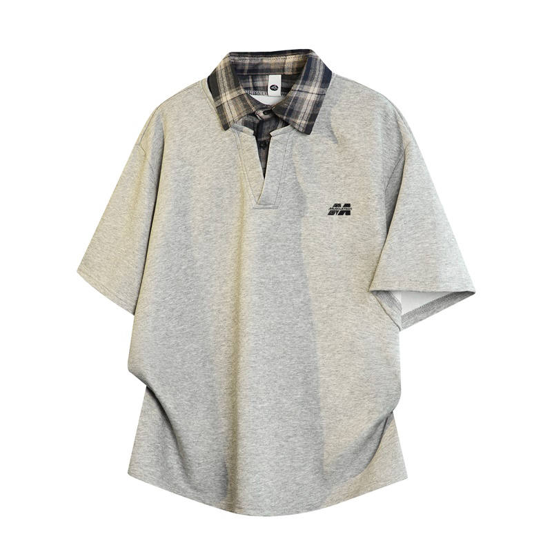 MUSCLETECH MUSCLETECH T Shirts Unisex Lapel Moderate Mock Two Piece