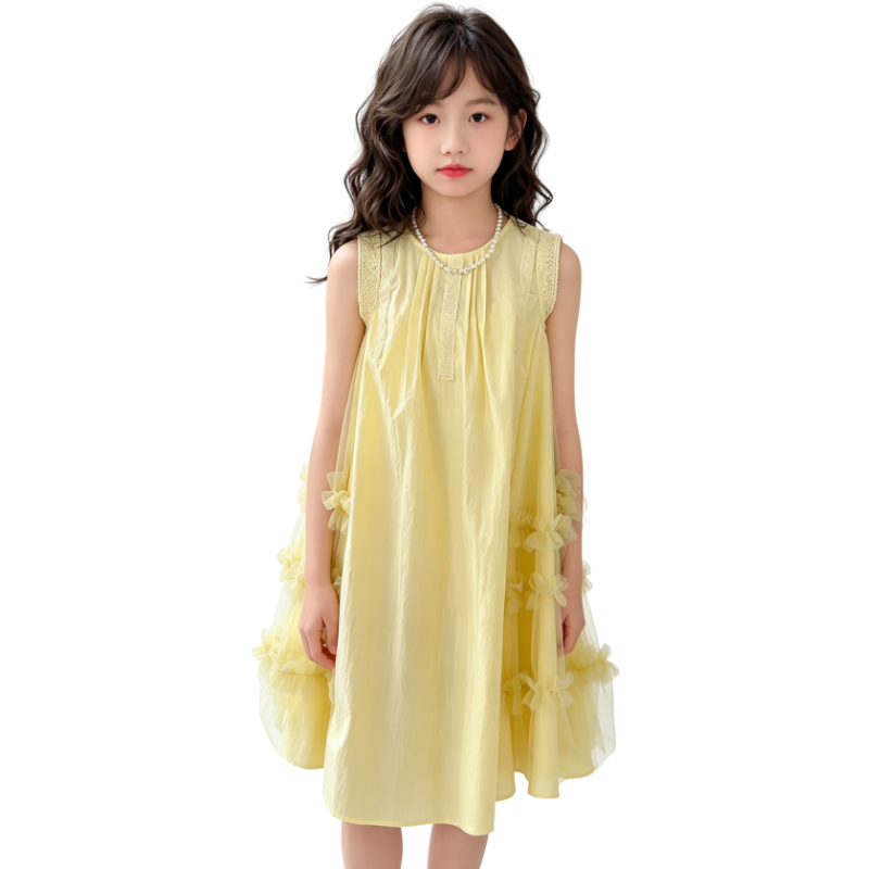 YALU Grade School Dresses Camisole Moderate Midi Skirt