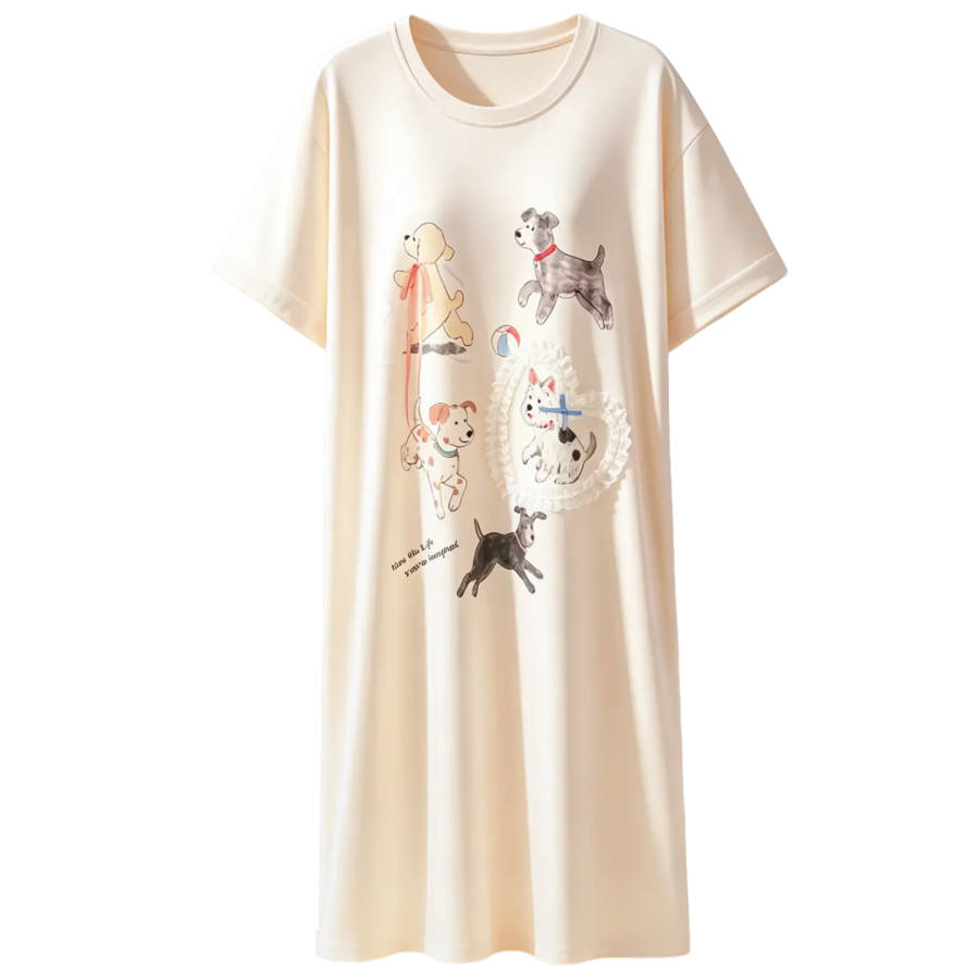 Hodo Grade School Loungewear & Sleep Dresses Crew Neck Thin Long Skirt Stretch