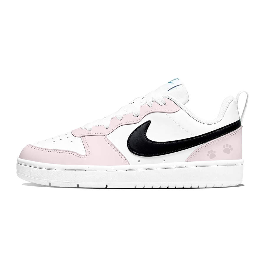 Nike Nike Court Borough Sakura Claw Milk Cap Synthetic Leather Cushioning Lightweight Low top Skateboard Shoes Women's White