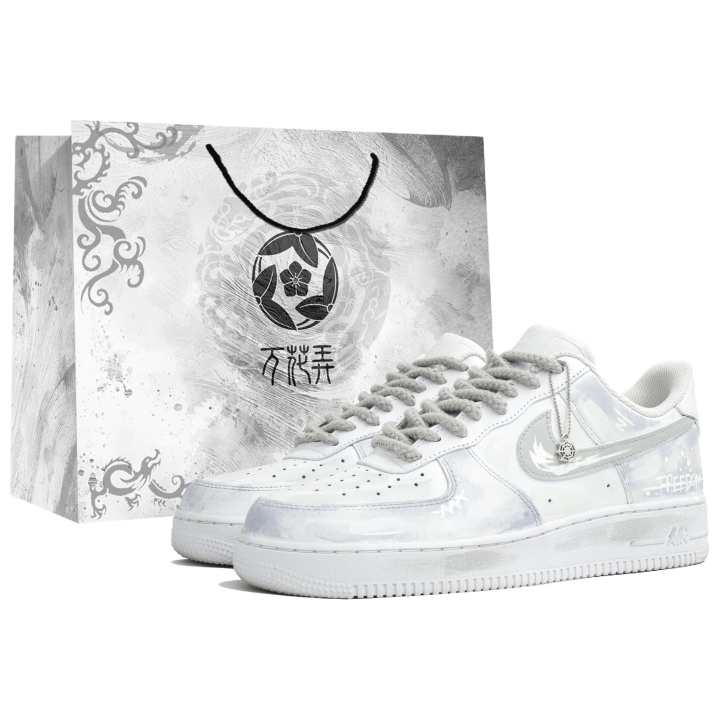 Nike Nike Air Force 1 Skateboard Shoes Men's Low Top Gray/Blue