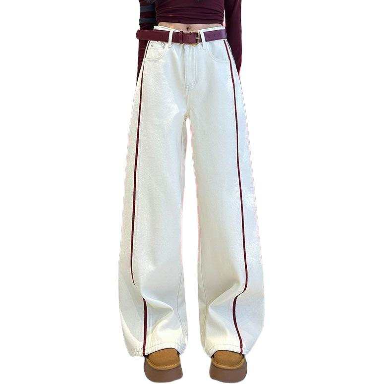 SIXUSICHOU Jeans Women's Moderate Wide Leg Pants