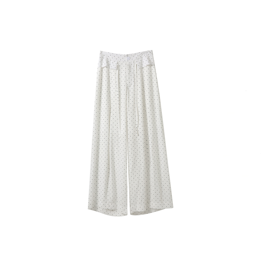 CPAURA Casual Pants Women's White Regular Thin Straight Fit Pants