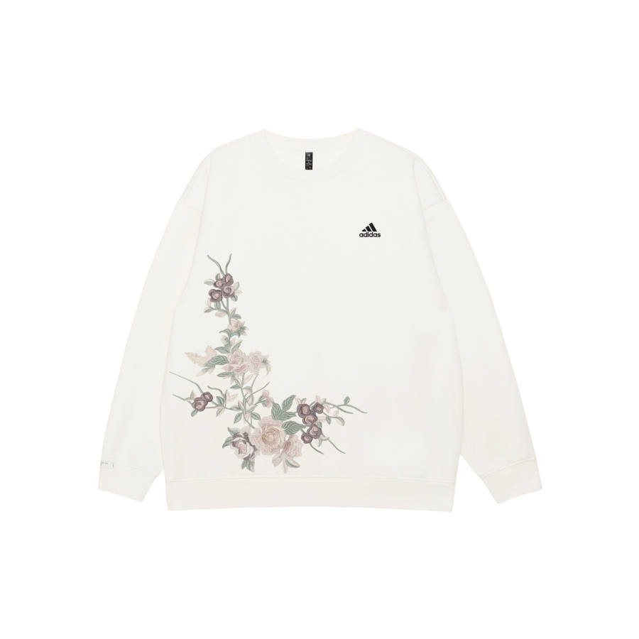 Adidas Adidas LABEL Sweatshirts Unisex White Crew Neck Moderate Regular