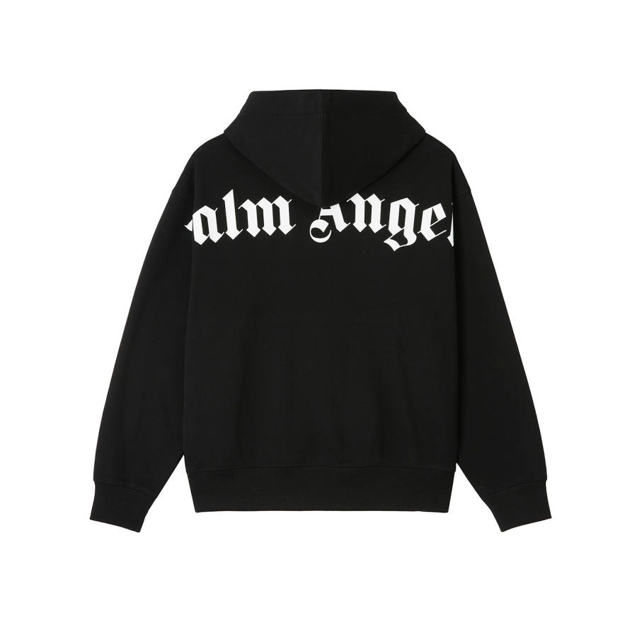 PALM ANGELS Sweatshirts Unisex Black Hooded Non Detachable Moderate