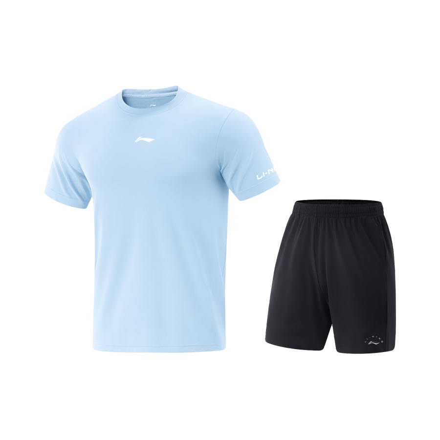 Li-Ning Li Ning Casual Sportswear Unisex Two Piece Set, Blue+Black