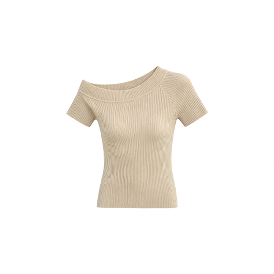 CPAURA Knitwear Women's Asymmetrical Shoulder Moderate Base Layer