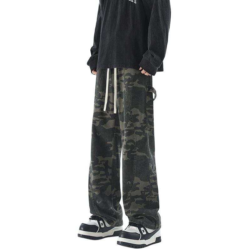 Jeep Casual Pants Unisex Camouflage Gray