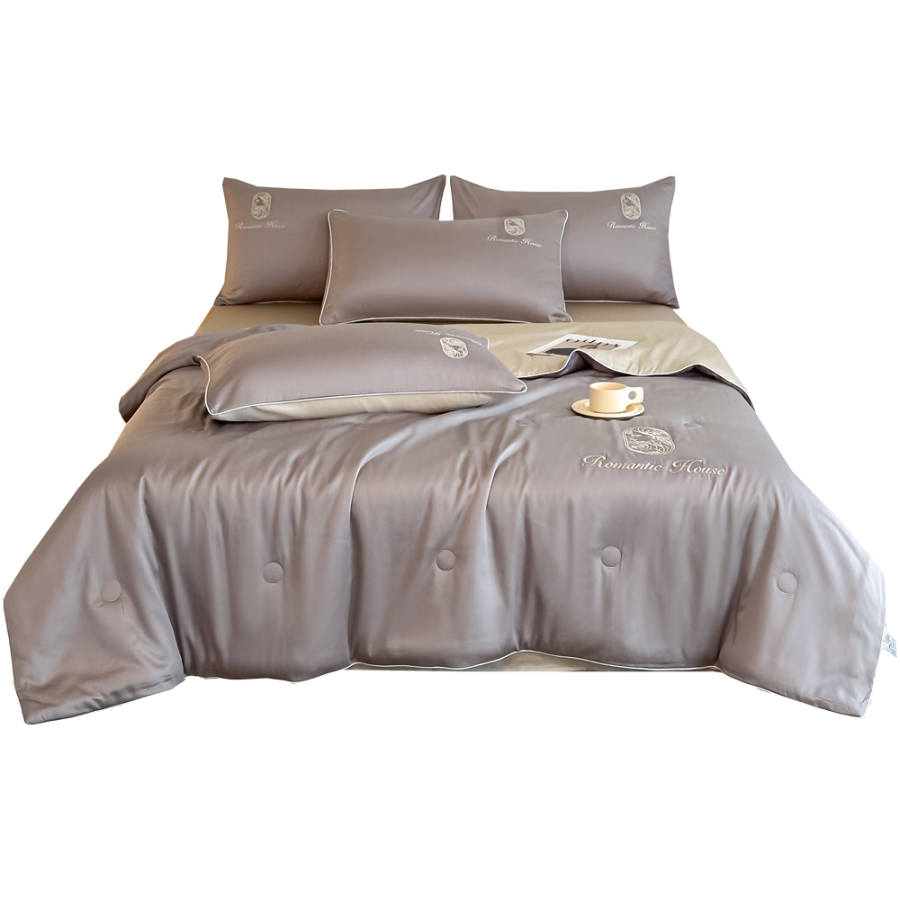 YALU Type B Washed Silk Embroidery Linen Rope Air Conditioning Quilt Summer Thin Quilt Filling In The Name Of Love