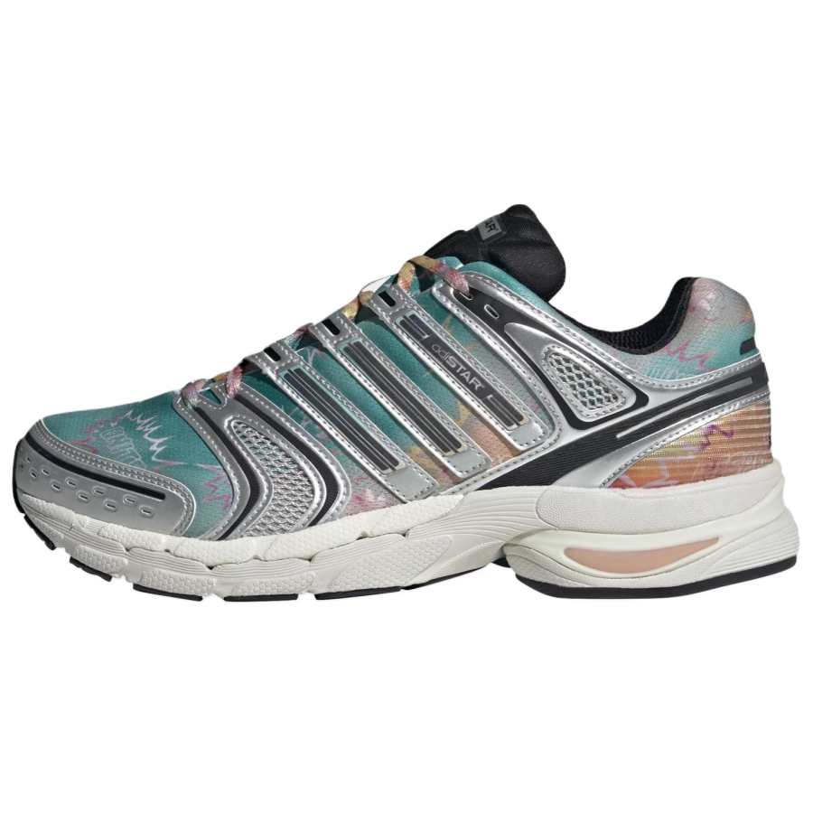 Adidas Adidas Adistar Control 5 Running Shoes Unisex Silver Green