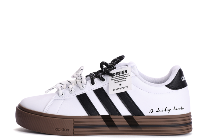 Adidas Adidas Daily 4.0 Coverage Slip Resistant Cushioning Low top Skateboard Shoes Unisex White Black