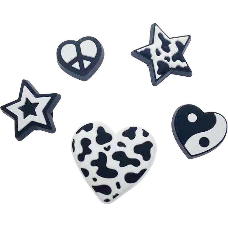 Crocs Shoe Buckles Unisex Black/White