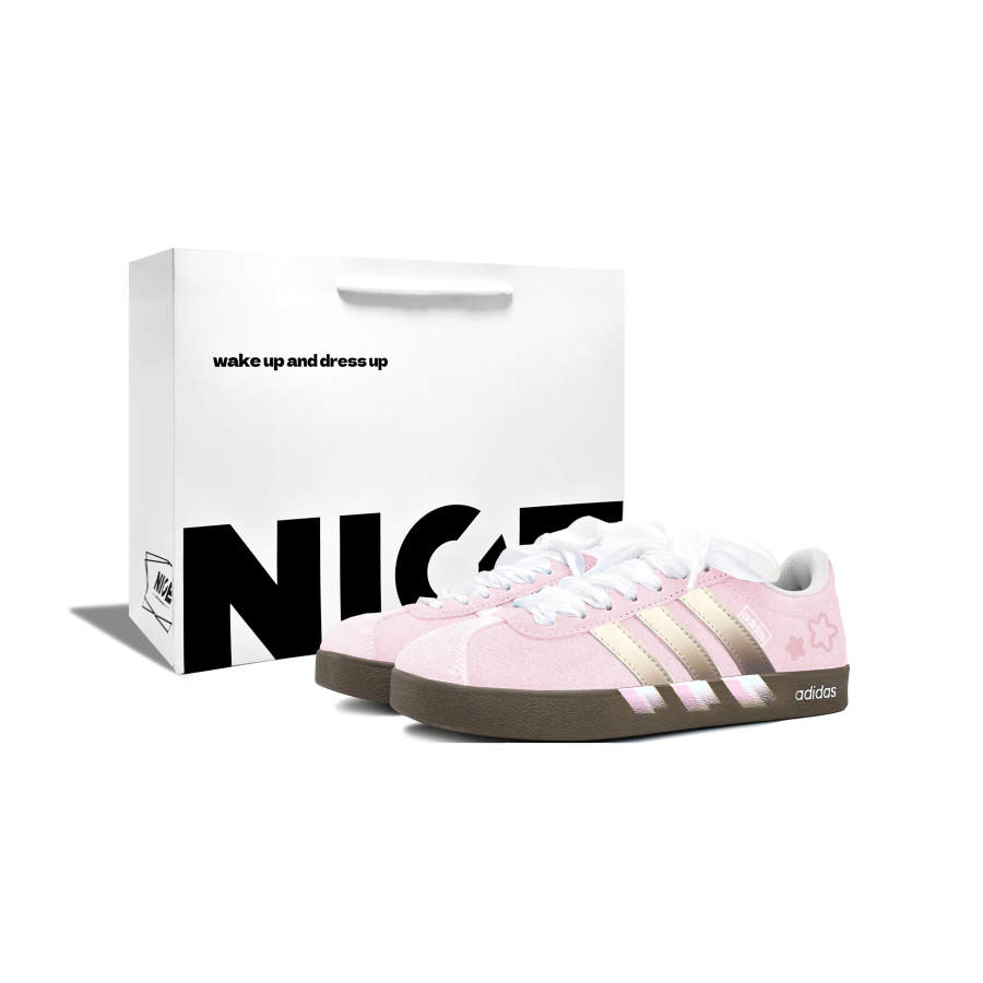 Adidas Adidas VL COURT 2.0 Star Cherry Blossom Pink BOX Han Yang Dimension, Girly, Good Looking, Dopamine Dressing, Fresh