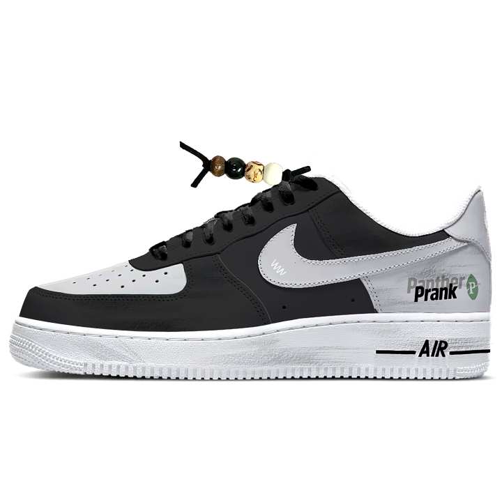 Nike Nike Air Force 1 Leather Cushioning Abrasion Resistant Low top Skateboard Shoes Unisex Gray White