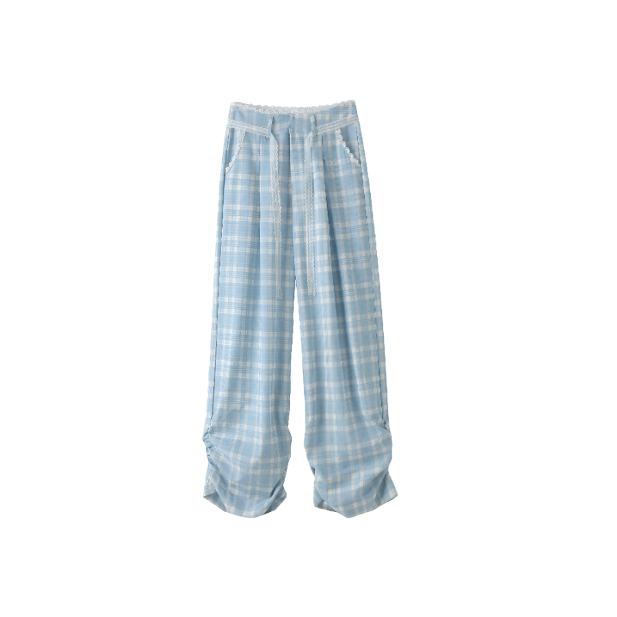 CPAURA Casual Pants Women's Image Color Thin Wide Leg Pants