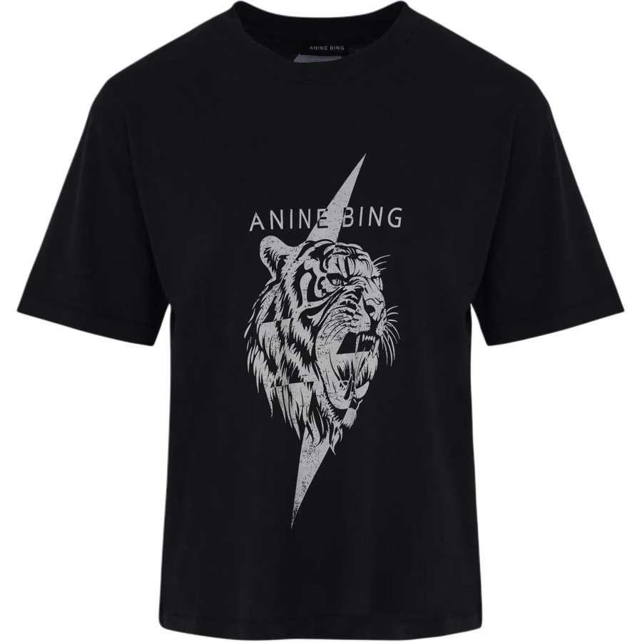 Anine Bing T Shirts Women's Black Crew Neck