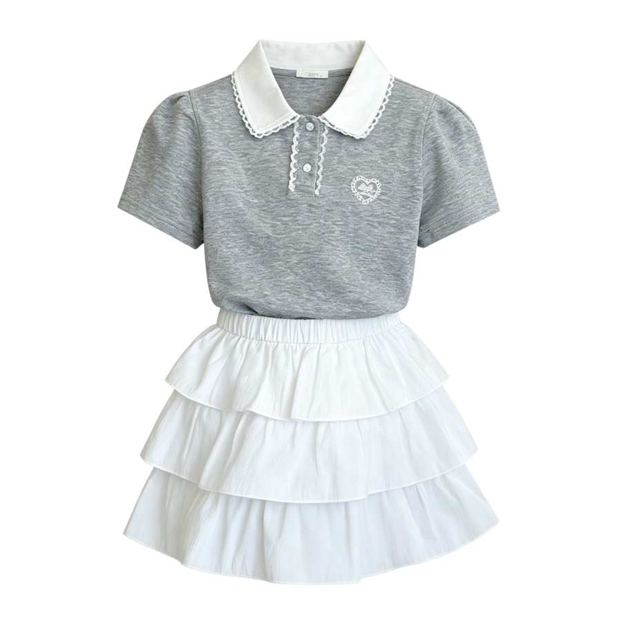 Lanza Kids' Lanza Skirt Set 2 Piece Set Gray