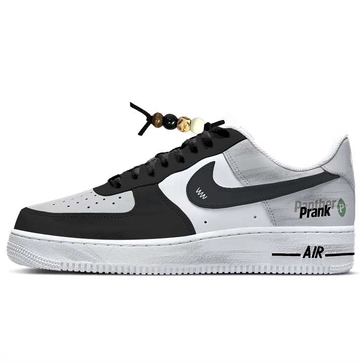 Nike Nike Air Force 1 Leather Cushioning Abrasion Resistant Low top Skateboard Shoes Unisex Gray White