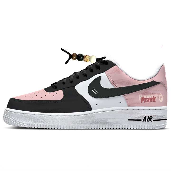 Nike Nike Air Force 1 Leather Cushioning Abrasion Resistant Low top Skateboard Shoes Unisex Pink White