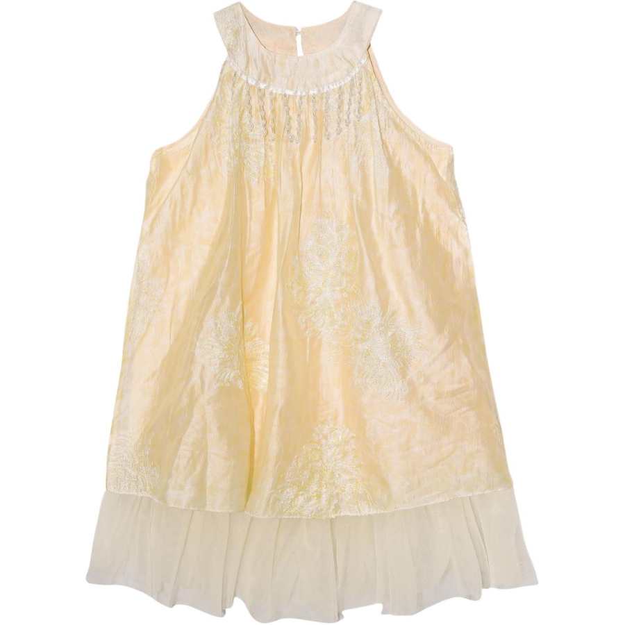 YALU Kids Dresses Halter Thin Midi Skirt Non Stretch