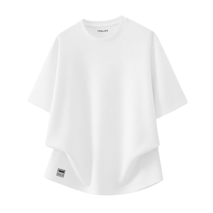 Tonlion T Shirts Unisex Crew Neck Moderate
