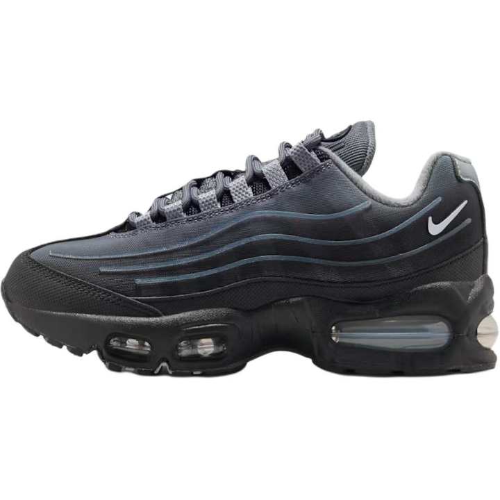 Nike Nike Air Max 95 Breathable Low top Running Shoes Black Teenagers